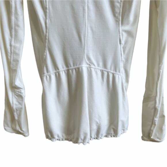 Lululemon Run Pace Setter Pullover Hoodie White Long Sleeve Thumbholes Size 4 - Picture 6 of 12